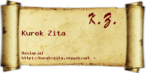 Kurek Zita névjegykártya